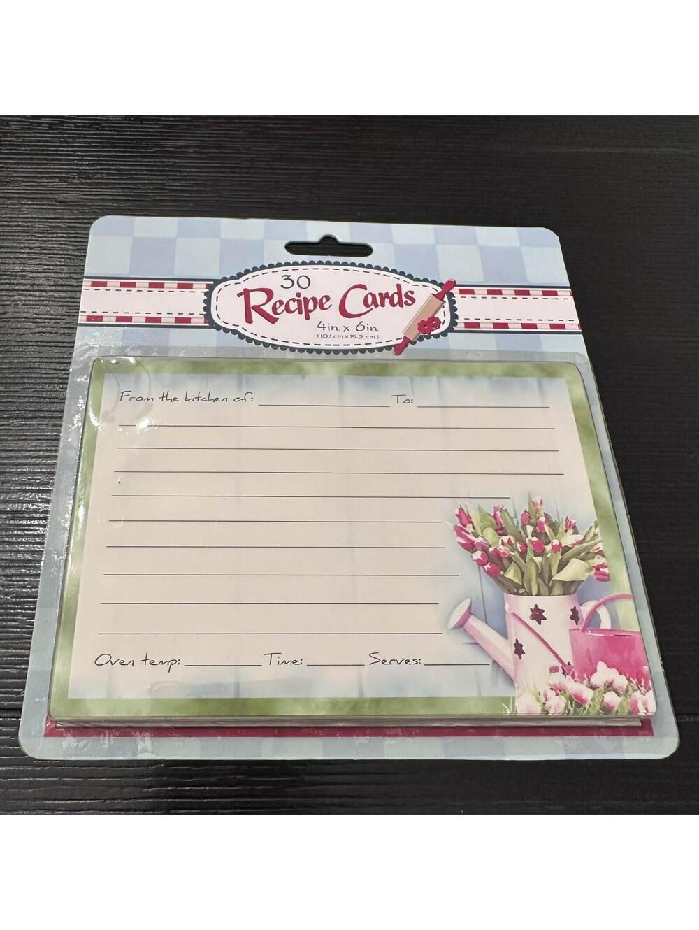 Recipe Cards 4x6 Floral Garden Kitchen Recipe Note Cards Set Of 30 New Sealed